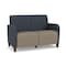 Lesro Siena 2 Seat Tandem Seating No Center Arm, Walnut, RS NightSky Back, MD Farro Seat, RS NightSky Panels SN2101 - alternate 1